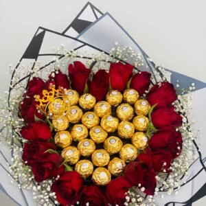 Bouquet I LoveYou Natural Roses