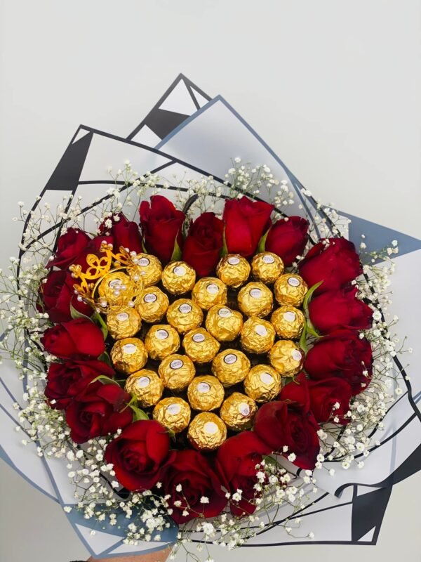 Bouquet I LoveYou Natural Roses